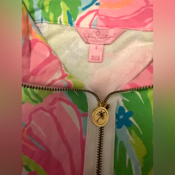 Lilly Pulitzer Skipper Popover in So A Peeling Size Small Long Sleeve QuarterZip - Picture 7 of 8